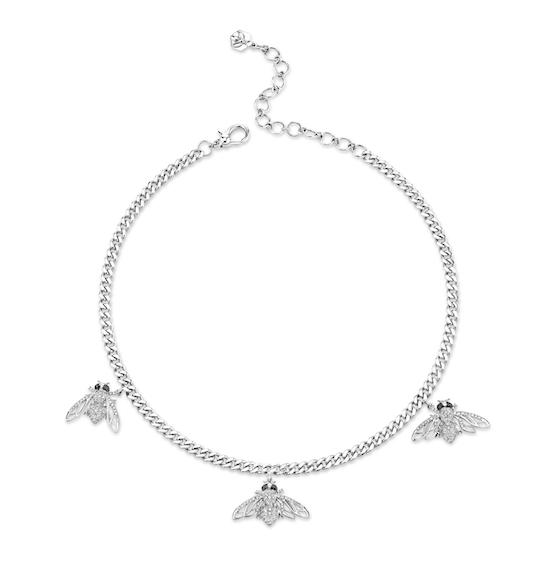 TRIPLE BEE'S ON BABY LINK NECKLACE