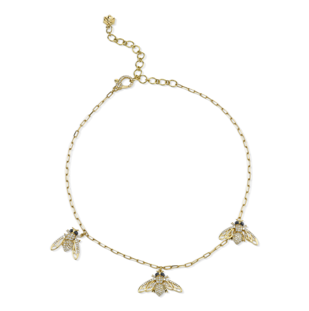 TRIPLE BEE NECKLACE
