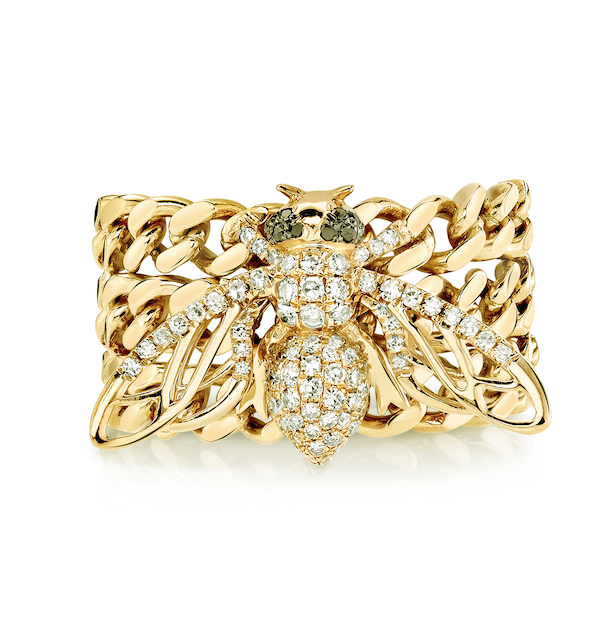 TRIPLE BABY LINK BEE RING