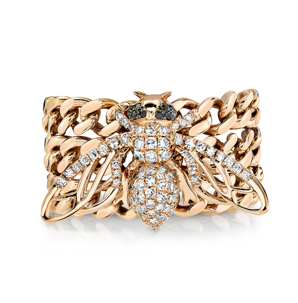 TRIPLE BABY LINK BEE RING
