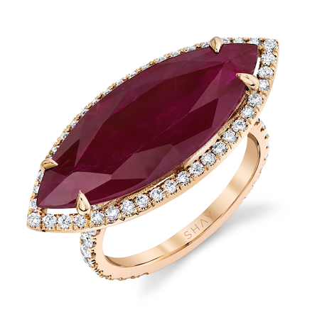 MARQUISE RUBY RING